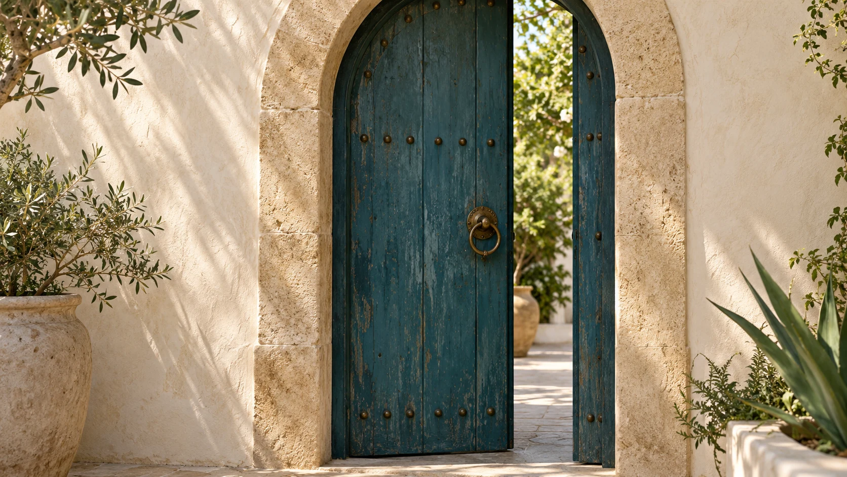 Fictional scene illustrating a confidential property conversation in Essaouira