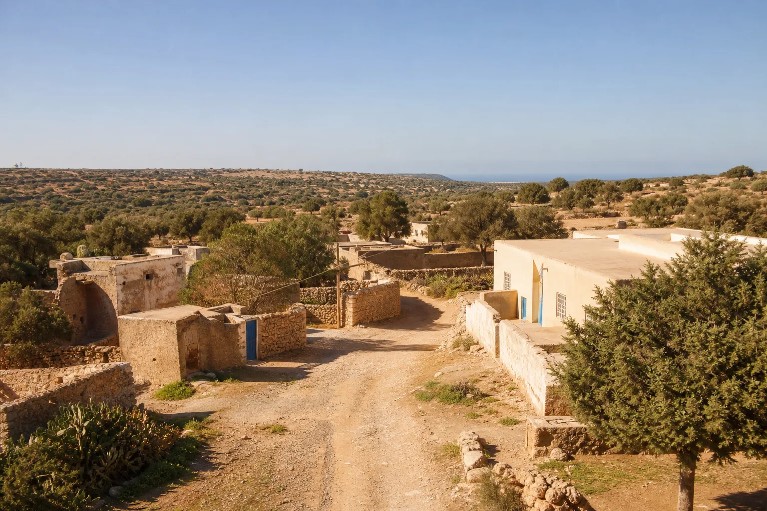 Vue représentative du secteur Douar Laarab à Essaouira